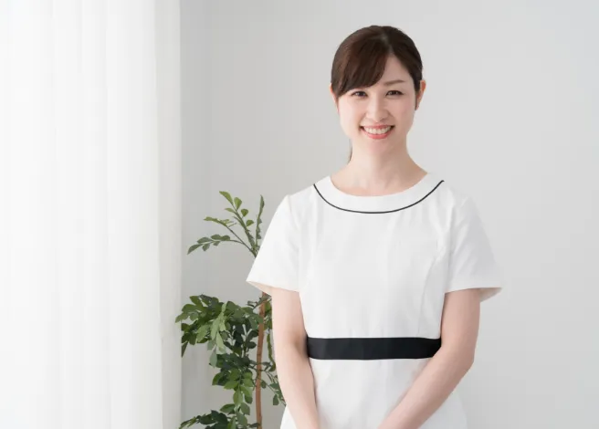 笑顔の女性